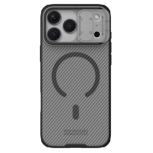 Nillkin CamShield PRO mágneses merev tok Apple iPhone 17 Pro Max készülékhez átlátszó fekete