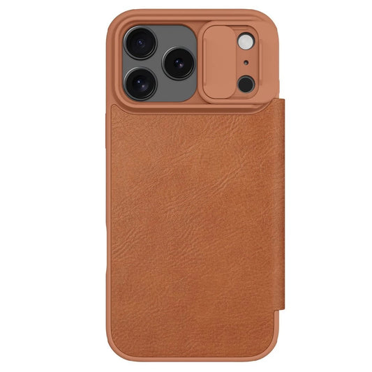 Nillkin Qin Book PRO tok Apple iPhone 17 Pro Max készülékhez barna