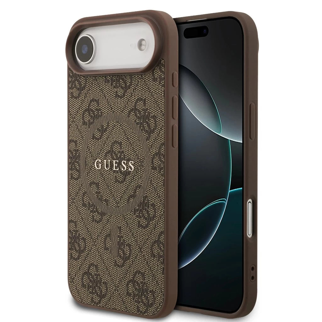 Guess PU Leather 4G Colored Ring MagSafe tok iPhone Air készülékhez barna