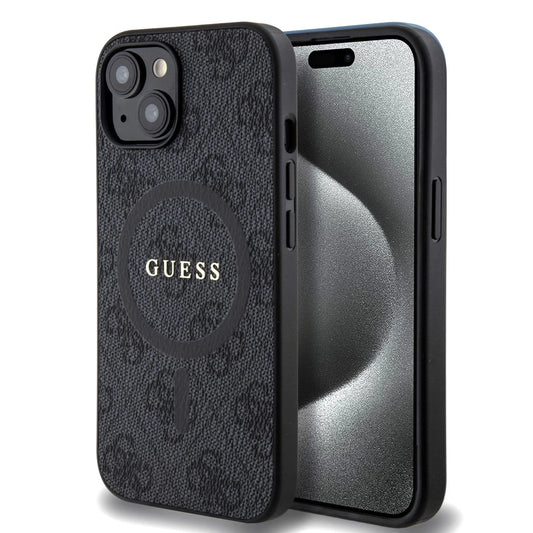 Guess tok Fekete Apple iPhone 15 készülékhez GUHMP15SG4GFRK – a Guess kínálatából | Domshop