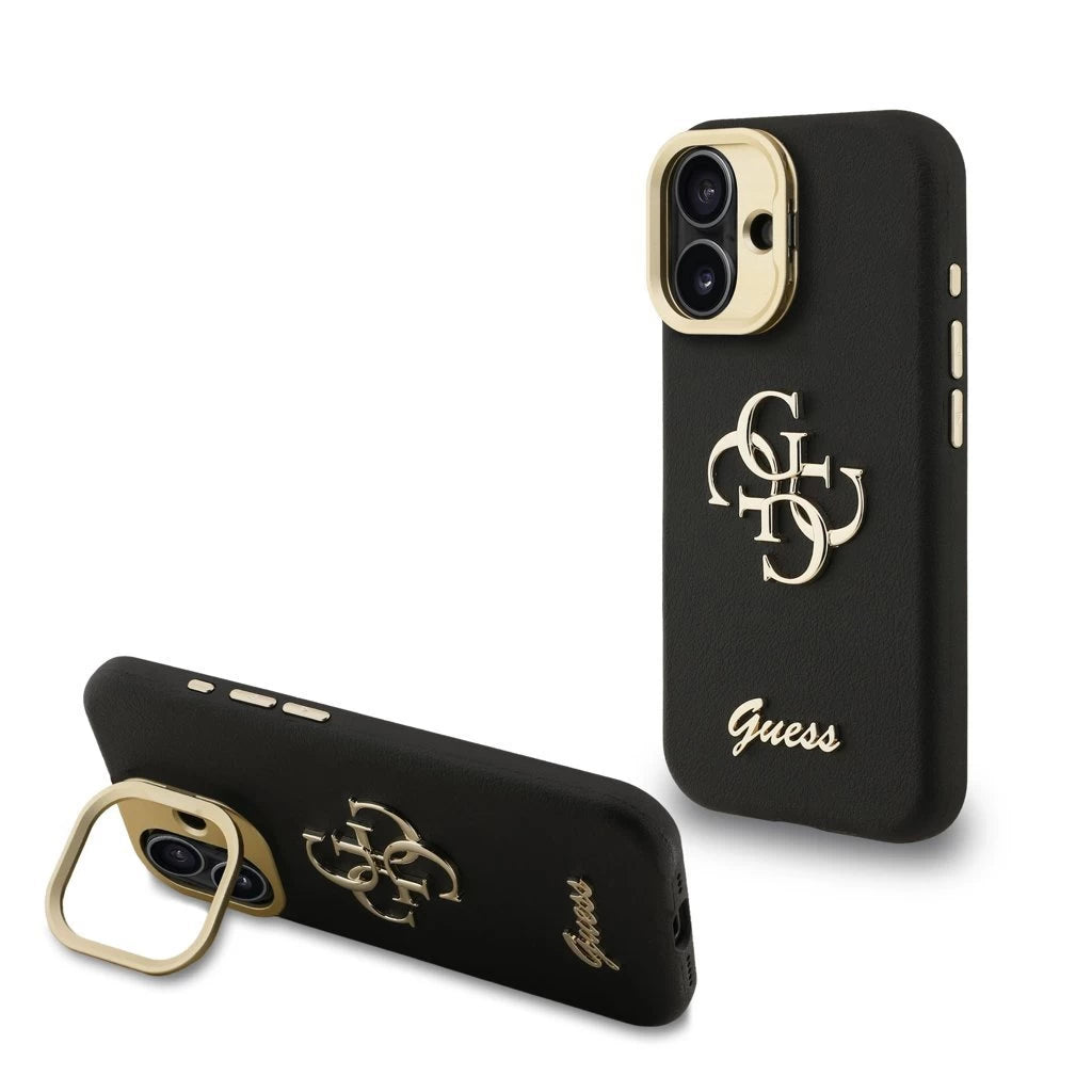 Guess tok kihajtható állvánnyal fekete GUHCP16SPCS4GSK Apple iPhone 16 készülékhez – iPhone 16 tok a Guess kínálatából | Domshop