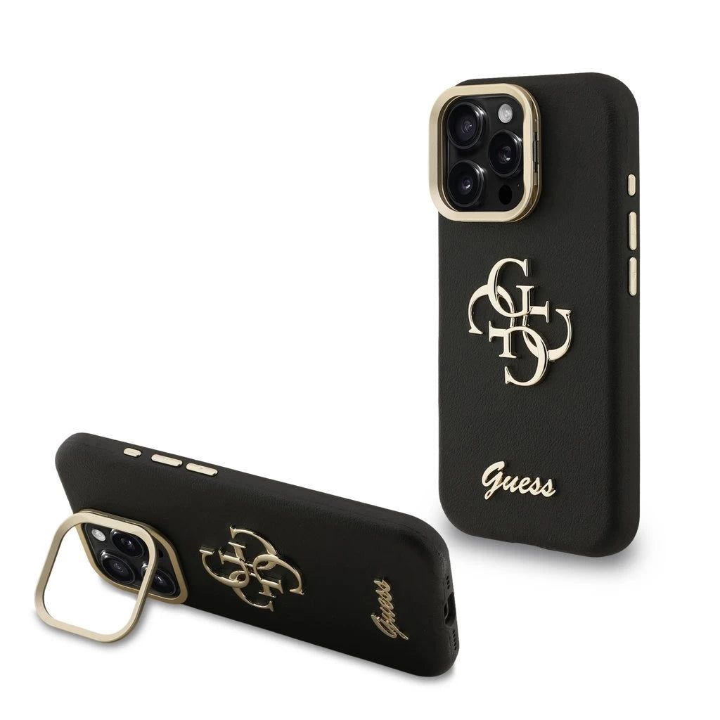 Guess tok kihajtható állvánnyal fekete GUHCP16XPCS4GSK Apple iPhone 16 Pro Max készülékhez – iPhone 16 Pro Max tok a Guess kínálatából | Domshop