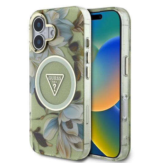 Guess tok virágmintás GUHMP16SHFLPEDN Apple iPhone 16 készülékhez – a Guess kínálatából | Domshop