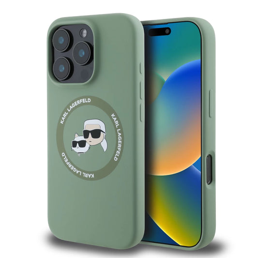 Karl Lagerfeld tok sötétzöld KLHMP16XSKCHTCA Apple Iphone 16 Pro Max készülékhez – iPhone 16 Pro Max tok a Karl Lagerfeld kínálatából | Domshop