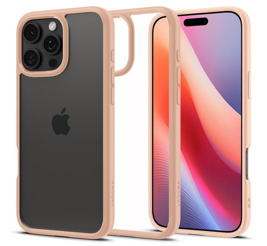 Spigen Ultra Hybrid iPhone 16 Pro tok, Rose Titanium, átlátszó-rozéarany – iPhone 16 Pro tok a Spigen kínálatából | Domshop