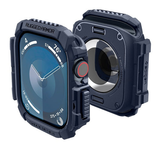Spigen Rugged Armor Apple Watch 10 (46mm) tok, Navy Blue, kék – Apple Watch Tokok a Spigen kínálatából | Domshop
