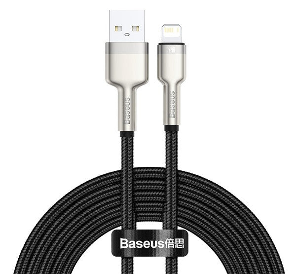 Baseus Cafule USB-Lightning kábel, 2,4A, 2m, fekete – Lightning kábel a Baseus kínálatából | Domshop