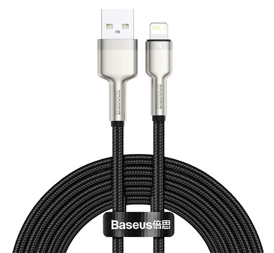 Baseus Cafule USB-Lightning kábel, 2,4A, 2m, fekete – Lightning kábel a Baseus kínálatából | Domshop
