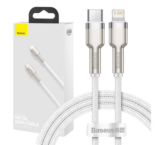 Baseus Baseus Cafule USB-C - Lightning kábel, 20W, 1m, fehér – Lightning kábel a Baseus kínálatából | Domshop