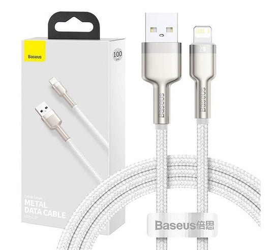 Baseus Cafule USB - Lightning töltőkábel, 1m, fehér – Lightning kábel a Baseus kínálatából | Domshop