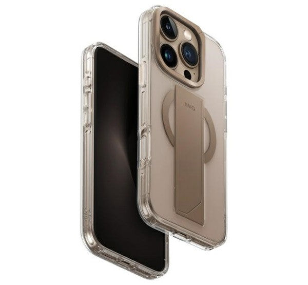 Uniq Heldro Max iPhone 16 Pro Max MagSafe tok kitámasztóval, arany – iPhone 16 Pro Max tok a Uniq kínálatából | Domshop
