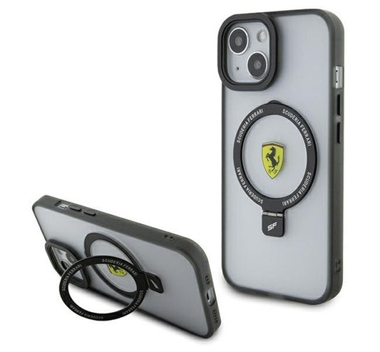 Ferrari Ring Stand 2023 Collection iPhone 15 / 14 / 13 MagSafe kompatibilis kemény hátlap tok, átlátszó FEHMP15SUSCAH – iPhone 13/14 tok a Ferrari kínálatából | Domshop