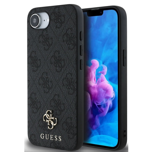 Guess PU 4G Small Metal Logo Apple iPhone 16e MagSafe hátlap tok, sötétszürke – iPhone 16e tok a Guess kínálatából | Domshop