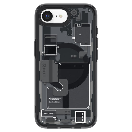 Spigen Ultra Hybrid MagFit Apple iPhone 16e MagSafe tok, Zero One, fekete – iPhone 16e tok a Spigen kínálatából | Domshop