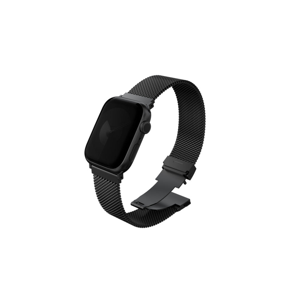Uniq Dante Pro Apple Watch 42/41/40mm állítható fém óraszíj, fekete – Apple Watch Fém Szíjak a Uniq kínálatából | Domshop