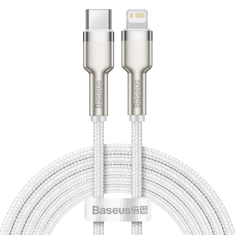 Baseus Cafule USB-C-Lightning kábel, PD, 20 W, 2 m, fehér – Lightning kábel a Baseus kínálatából | Domshop