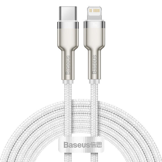 Baseus Cafule USB-C-Lightning kábel, PD, 20 W, 2 m, fehér – Lightning kábel a Baseus kínálatából | Domshop