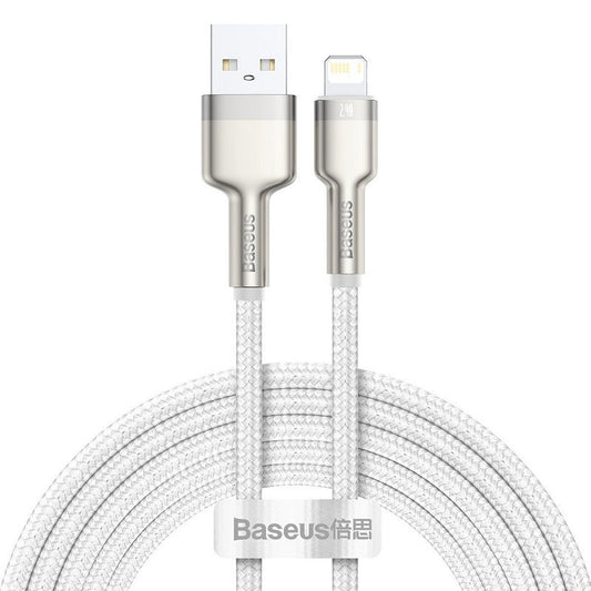 Baseus Cafule USB-Lightning kábel, 2,4A, 2m, fehér – Lightning kábel a Baseus kínálatából | Domshop