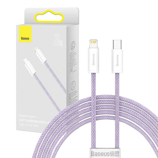 Baseus Dynamic Series USB-C - Lightning Kábel, 20W, 2m, lila – Lightning kábel a Baseus kínálatából | Domshop