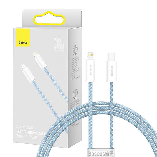 Baseus Dynamic Series USB-C-Lightning kábel, 20 W, 1 m, kék – Lightning kábel a Baseus kínálatából | Domshop