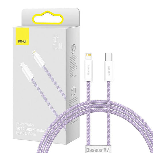 Baseus Dynamic Series USB-C-Lightning kábel, 20 W, 1 m, lila – Lightning kábel a Baseus kínálatából | Domshop