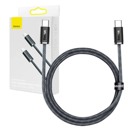 Baseus Dynamic Series USB-C-USB-C kábel, 100W, 1m, szürke – USB-C kábel a Baseus kínálatából | Domshop