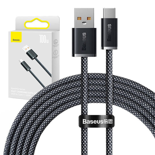 Baseus Dynamic Series USB-USB-C kábel, 100W, 2m, fekete – USB-C kábel a Baseus kínálatából | Domshop