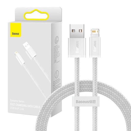 Baseus Dynamic USB-Lightning kábel, 2,4A, 1m, fehér – Lightning kábel a Baseus kínálatából | Domshop