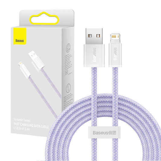 Baseus Dynamic USB-Lightning kábel, 2,4A, 2m, lila – Lightning kábel a Baseus kínálatából | Domshop