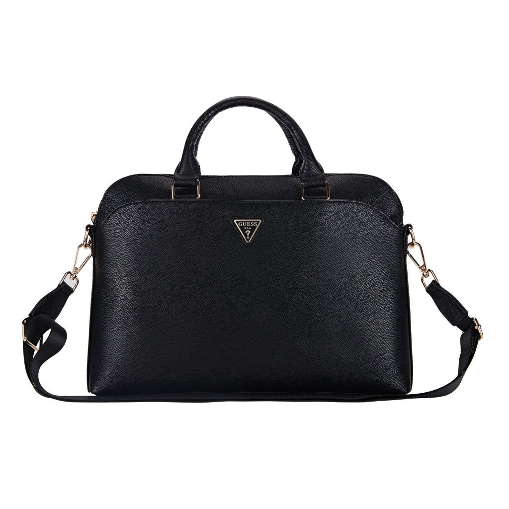 Guess PU Grained Triangle Logo Sleeve 13/14/15" laptop táska, fekete