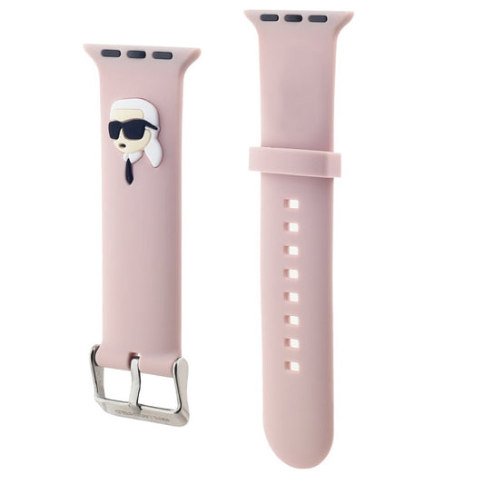 Karl Lagerfeld Karl Head NFT Apple Watch 38/40/41mm szíj, rózsaszín – Apple Watch Szilikon Szíjak a Karl Lagerfeld kínálatából | Domshop