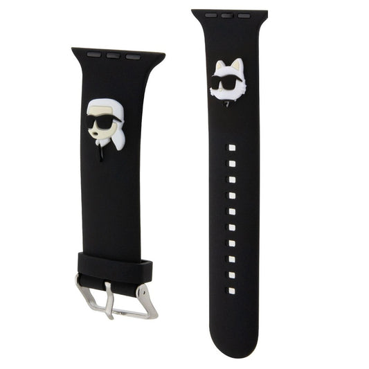 Karl Lagerfeld Karl and Choupette Head NFT Apple Watch 38/40/41mm szíj, fekete – Apple Watch Szilikon Szíjak a Karl Lagerfeld kínálatából | Domshop