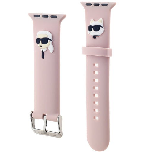 Karl Lagerfeld Karl and Choupette Head NFT Apple Watch 38/40/41mm szíj, rózsaszín – Apple Watch Szilikon Szíjak a Karl Lagerfeld kínálatából | Domshop