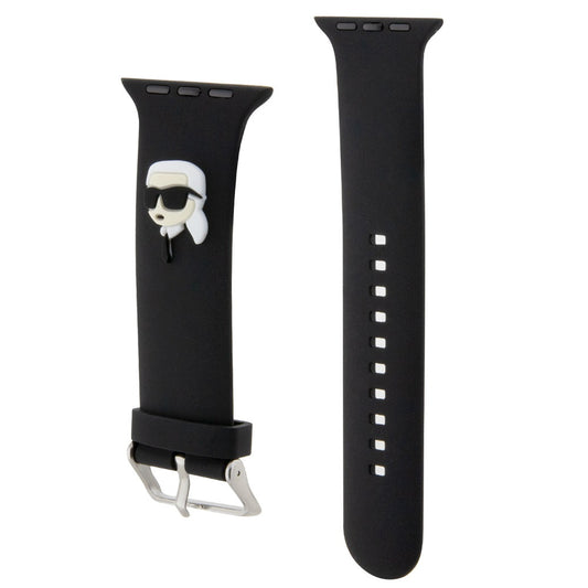 Karl Lagerfeld Karl Head NFT Apple Watch 42/44/45/46/49 szíj, fekete – Apple Watch Szilikon Szíjak a Karl Lagerfeld kínálatából | Domshop