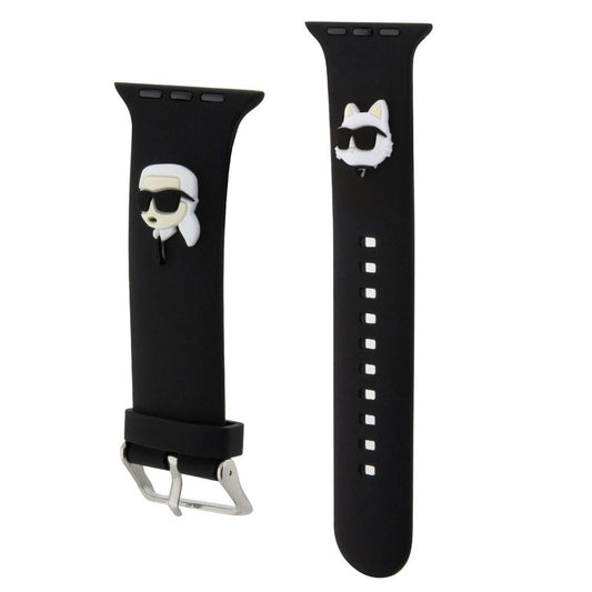Karl Lagerfeld Karl and Choupette Head NFT Apple Watch 42/44/45/46/49 szíj, fekete – Apple Watch Szilikon Szíjak a Karl Lagerfeld kínálatából | Domshop