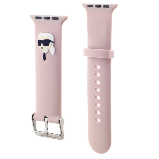 Karl Lagerfeld Karl Head NFT Apple Watch 42/44/45/46/49 szíj, rózsaszín – Apple Watch Szilikon Szíjak a Karl Lagerfeld kínálatából | Domshop