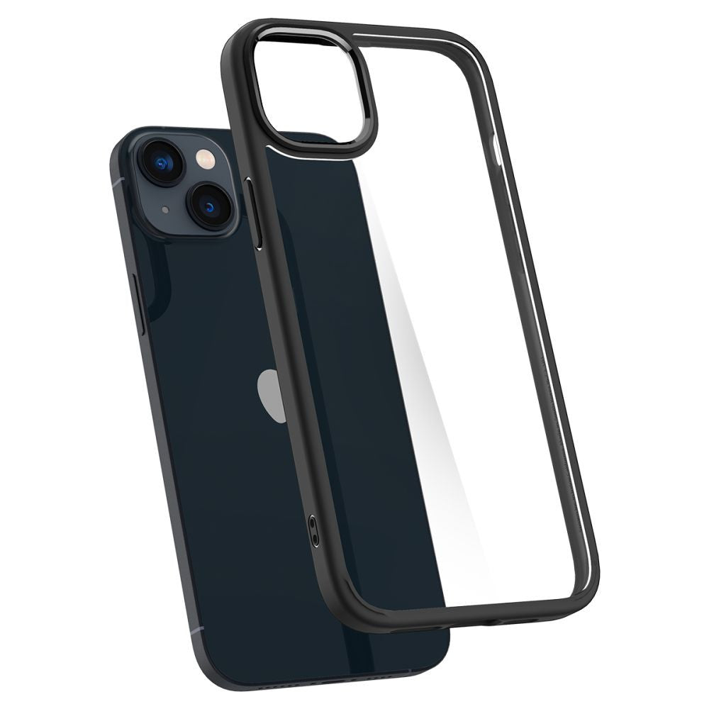 Apple iPhone 14 Plus, Műanyag hátlap védőtok + szilikon keret, Spigen Ultra Hybrid, átlátszó/fekete – iPhone 14 Plus tok a Spigen kínálatából | Domshop