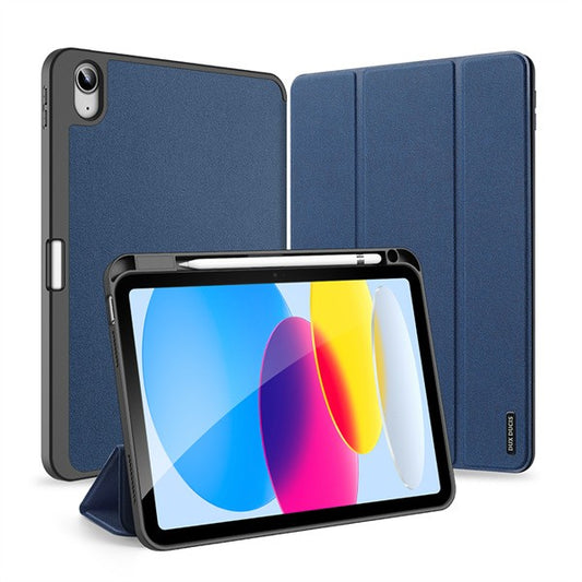 Apple iPad 10.9 (2022) / iPad 11 (2025), mappa tok, Smart Case, érintőceruza tartó, Dux Ducis Domo, sötétkék – a Dux Ducis kínálatából | Domshop