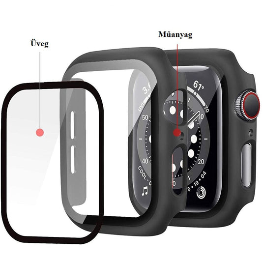 Apple Watch 7-8 (41mm), Műanyag védőkeret, kijelzővédő üveggel, szíj nélkül, TP Defense360, átlátszó – Apple Watch Tokok a Tech Protect kínálatából | Domshop