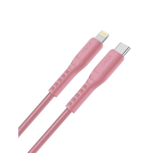 Uniq Flex USB-C / Lightning MFi töltő- és adatkábel, 1.2m, rózsaszín – a Uniq kínálatából | Domshop