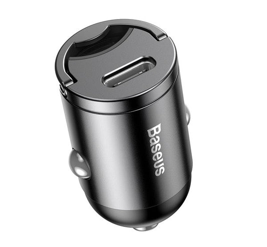Baseus Tiny Star autós szivargyújtó gyorstöltő, USB-C, 30W, szürke – a Baseus kínálatából | Domshop
