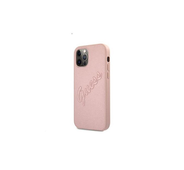 Guess PU Saffiano Vintage Script Apple iPhone 12/12 Pro hátlap tok, rozéarany – iPhone 12/12 Pro tok a Guess kínálatából | Domshop