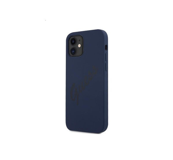 Guess Silicone Vintage Apple iPhone 12 mini hátlap tok, kék – a Guess kínálatából | Domshop