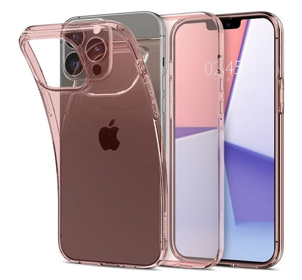Spigen Crystal Flex Apple iPhone 13 Pro Max tok, Rose Crystal, rózsaszín-átlátszó – a Spigen kínálatából | Domshop