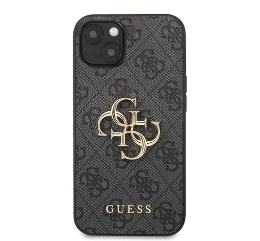 Guess PU 4G Metal Logo Apple iPhone 13 hátlap tok, szürke – a Guess kínálatából | Domshop
