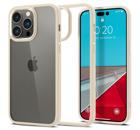 Spigen Crystal Hybrid Apple iPhone 14 Pro tok, Sand Beige, bézs – a Spigen kínálatából | Domshop