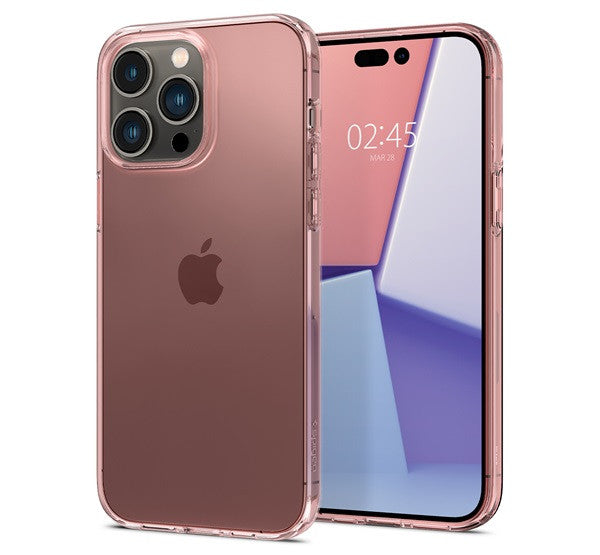 Spigen Crystal Flex Apple iPhone 14 Pro tok, Rose Crystal, rózsaszín-átlátszó – a Spigen kínálatából | Domshop