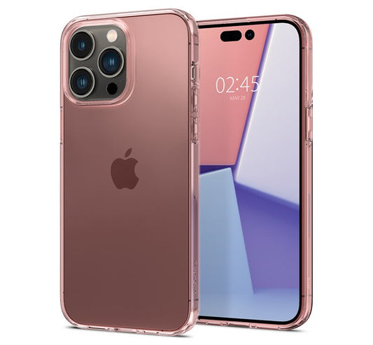 Spigen Crystal Flex Apple iPhone 14 Pro tok, Rose Crystal, rózsaszín-átlátszó – a Spigen kínálatából | Domshop