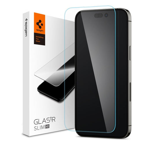 Spigen "Glas.tR Slim HD" Apple iPhone 14 Pro Max Tempered kijelzővédő fólia, átlátszó – iPhone 14 Pro Max fólia a Spigen kínálatából | Domshop