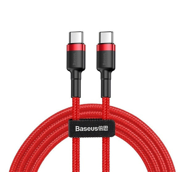 Baseus Cafule USB-C / USB-C töltő- és adatkábel, 60W, 1m, piros – USB-C kábel a Baseus kínálatából | Domshop